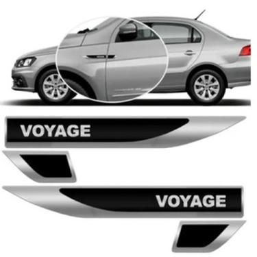 Imagem de Par Emblema Lateral Resinado Aplique Adesivo Paralama Porta VOYAGE TOD