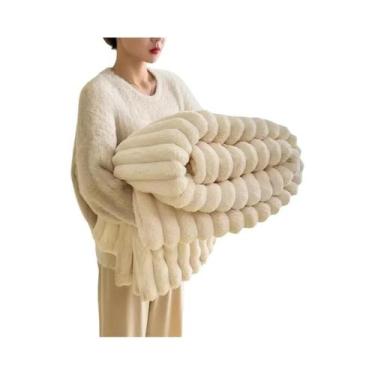 Imagem de Cobertor Fofo de Coelho - Macio e Aconchegante para Sofá, 120x200cm, B