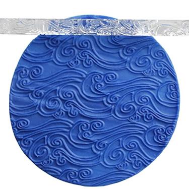 Imagem de Rolos de Massa Com 28 Padrões, Rolo de Massa Acrílico Com Alça para Uso Em Cozinha Doméstica, Ideal para Massas, Biscoitos, Massa, Pastelaria, Padaria, Macarrão (52018 ondas)