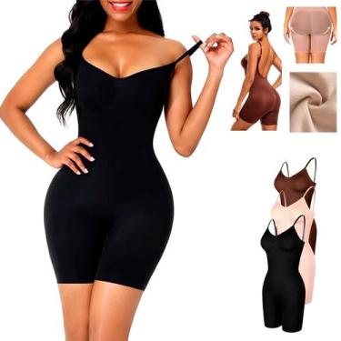 Imagem de Body Macaquinho Cinta Modeladora Costas Aberta Modela Bumbum - Seamles