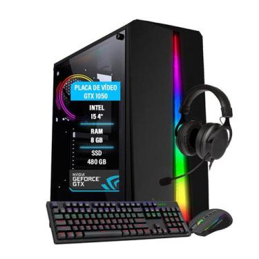 Imagem de Pc Gamer Raven i5 4º Geração GTX 1050 Memória 8Gb SSD 480Gb - Amorim T