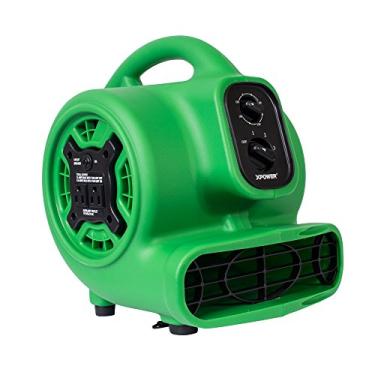 Imagem de XPOWER P-230AT 1/5 HP 800 CFM 3 velocidades Mini Air Mover com temporizador de 3 horas e tomadas duplas integradas para corrente margarida
