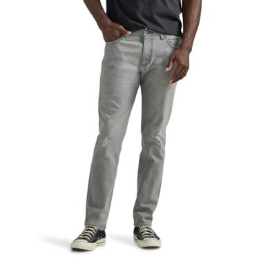 Imagem de Lee Calça jeans masculina Extreme Motion Straight Taper, Scotch cinza - Características de destruição, 36W / 29L