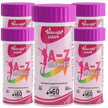 Imagem de 5 Multivitamínico A-Z Mulher 60 cápsulas - Terra Vida Natural