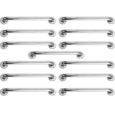 Imagem de Barra Alça Apoio 50cm Aço Inox Kit 13 Uni Acesisbilidade Segurança Ges