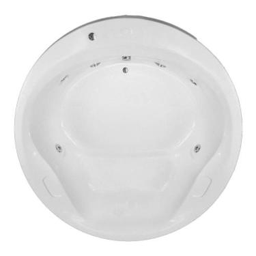 Imagem de Banheira Redonda Taurus Dupla com hidro em acrílico - LineaPlas, 1,80x