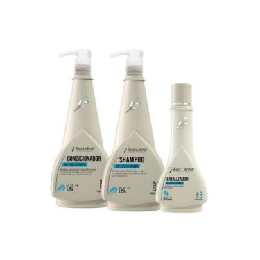 Imagem de Kit Cabelos Naturais 1,5l Raiz Latina Ph Equilibrado Neutro Shampoo Co