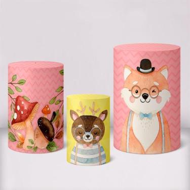Imagem de Trio Capas De Cilindro C/ Elástico Bosque Encantado - Fadrix