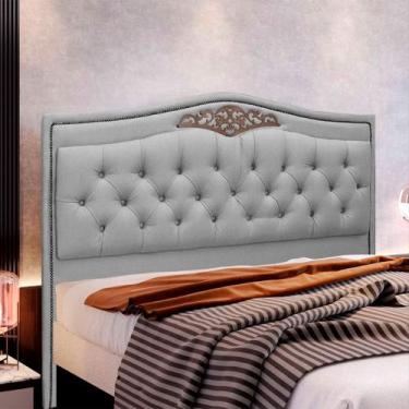 Imagem de Cabeceira Estofada Holanda 1,95 King Size Linho Speciale Home, Grafite