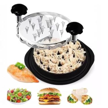 Imagem de Máquina Trituradora de Frango Com Cabo Giratório de 360 ​​graus Com Base Antiderrapante, Tampa Transparente para Vegetais de Carne de Porco, para Molho de Salada de Tacos de