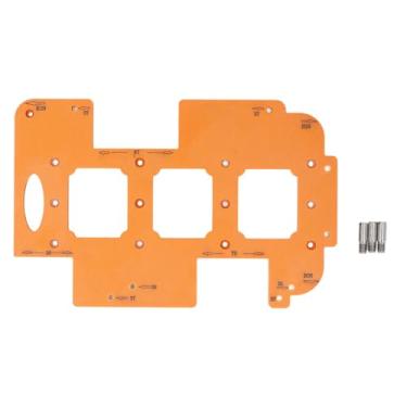 Imagem de Gabarito de Raio de Canto de Mesa de Roteador, Modelo de Raio de Canto Redondo para Marcenaria Com Várias Opções de Raio, Gabarito Portátil para Móveis Curvos, Corte Fácil e