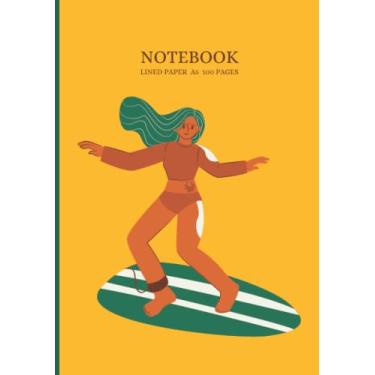 Imagem de NOTEBOOK LINED PAPER A5 100PAGES: A5サイズ ノート 横罫 7mm（A罫） 100ページ 個性的なサーフテーマ表紙 Surf's Up シリーズ 5