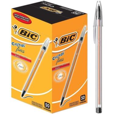 Imagem de Caneta Cristal Bic Preto Fina