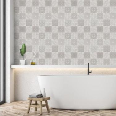 Imagem de Adesivo Vinílico para Cozinha Impermeavel Azulejo Moderno Cinza - Open