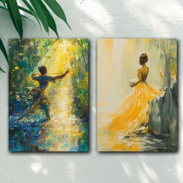 Imagem de Kit 2 Quadros Decorativos Logunede e Oxum  Umbanda  Candomblé  Decoraç