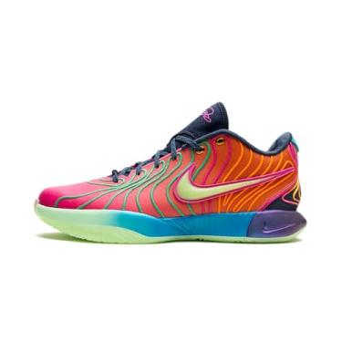Imagem de Tênis de basquete Lebron XXI (HF5353-400, azul foto/verde vapor/laranja laser), Foto azul/verde vapor/laranja laser, 41