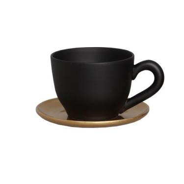 Imagem de Cachepot Consumê com Pires Decorativo em Cerâmica Home G Império - Sar