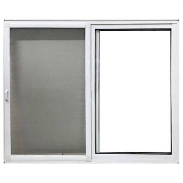 Imagem de Janela de Alumínio Vitro 2 Folhas com Tela Mosquiteira 100x120 Branco
