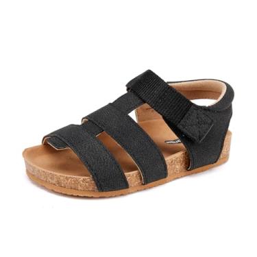 Imagem de BMCiTYBM Sandálias para bebês meninas meninos sapatos respiráveis infantis de verão antiderrapante 6 9 12 16 18 24 meses, 1 preto, 19