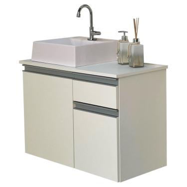 Imagem de Balcão Banheiro Mdf - Abrazzo 70Cm Com Cuba