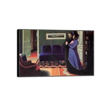 Imagem de MUHJDYC Felix Vallotton Impressão de pintura famosa em tela - quadros de moldura preta decoração de parede - arte de parede para sala de estar quarto casa (visita) V 30x50cm-12x19in