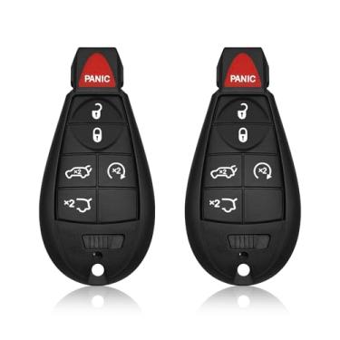 Imagem de Controle remoto de entrada sem chave para carro M3N5WY783X 433MHz substituição de 6 botões para Jeep Grand Cherokee Commander 2008 - 2013 - pacote com 2