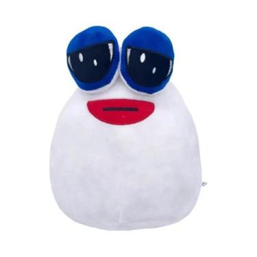 Imagem de Travesseiro de Pelúcia Kawaii Anime Pou 22cm - Brinquedo Macio, Azul