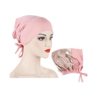 Imagem de Boné Hijab de Cetim Modal Dupla Camada - Turbante Muçulmano para Mulhe