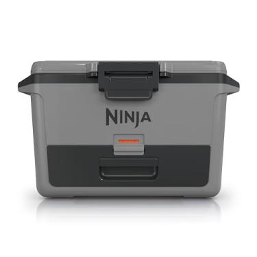 Imagem de Ninja FB151GY FrostVault 50 qt Cooler rígido com zona seca, gaveta de armazenamento a seco integrada à temperatura da geladeira, resfriador isolado premium resistente, mantém o gelo por dias, cinza