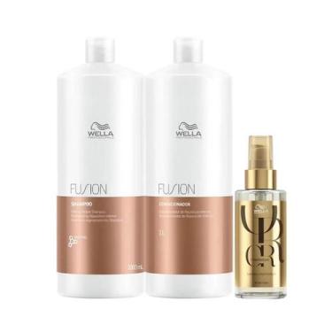 Imagem de Wella Fusion Sh 1000ml + Cond 1000ml + Oleo 100ml - Wella profissional