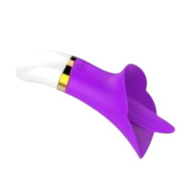 Imagem de Vibrador Lingua 12 Modos De Frequência Brinquedo Erótico Estimulador Clitoriano Portátil Discreto [ROXO]