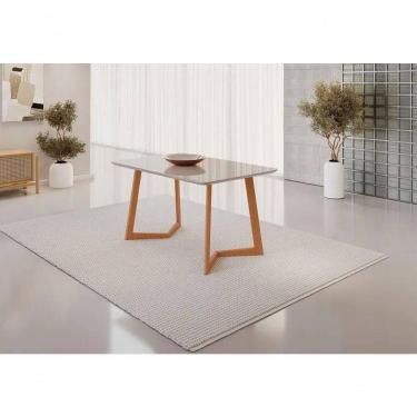 Imagem de Mesa Fineza Tampo 1,20x80 Com Vidro Off Jcm Movelaria