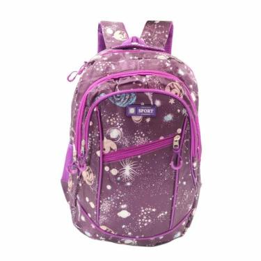 Imagem de Mochila Feminina Infantil Escolar Passeio Reforçada Sports WL8910, Rox