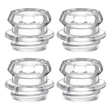 Imagem de 4 peças de substituição de tampa de vidro de coador de café, peças de substituição de filtros de café para cafeteira, compatibilidade com Coleman, Coletti, Gsi, Eurolux, Stansport, Texsport e mais