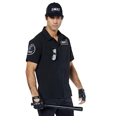 Imagem de Spirit Halloween Kit de fantasia SWAT adulto | SWAT Cosplay | Fantasia de policial | Fantasia de policial | Fantasia fácil multicolorida