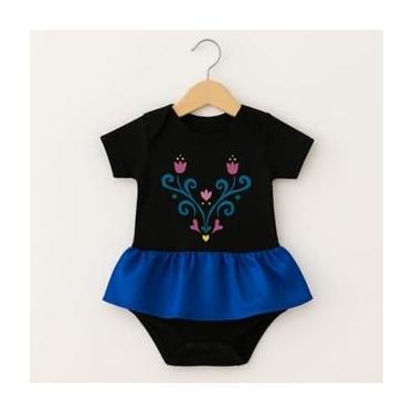 Imagem de Fantasia Anna e Elsa Frozen Infantil – Body com Saia (Preto, M)