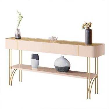 Imagem de Aparador Rennes Decorativo MDP/MDF Pés de Aço Off White/Champagne G26 