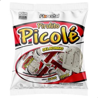 Imagem de Pirulito Picolé sabor Flocos Geladinho Refrescante Florestal Pacote 55
