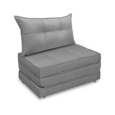 Imagem de Pufe Cama Dobrável 90cm Solteiro Com Almofada