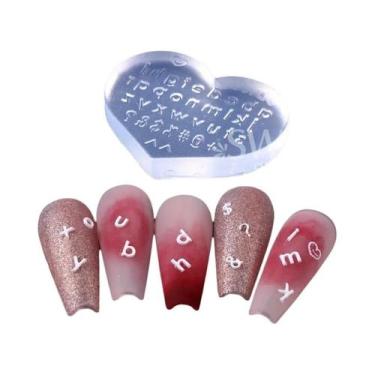 Imagem de Mini Moldes de Silicone 3D para Unhas - Alfabeto, Flores e Pétala Gran