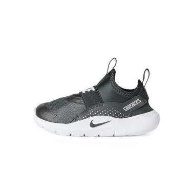 Imagem de Nike Tênis de corrida infantil Flex Runner 4, Preto/Preto/Branco, 17