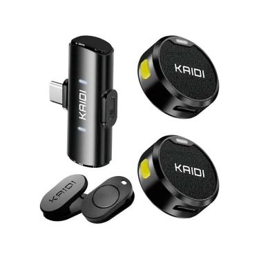 Imagem de Microfone Sem Fio Duplo de Lapela Kaidi KMF4-C Tipo C - AC3123