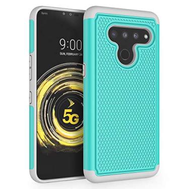 Imagem de SYONER Capa de telefone à prova de choque para LG V50 ThinQ 5G (6,4 polegadas, 2019) [Turquesa]