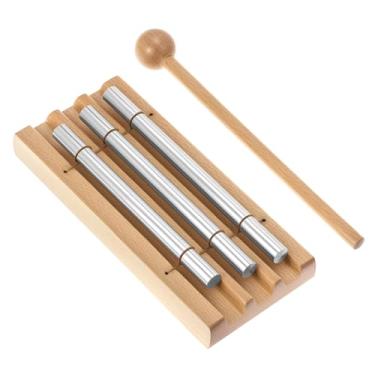 Imagem de QWORK Carrilhão de três tons para gerenciamento de sala de aula, meditação mindfulness, ioga, alívio do estresse