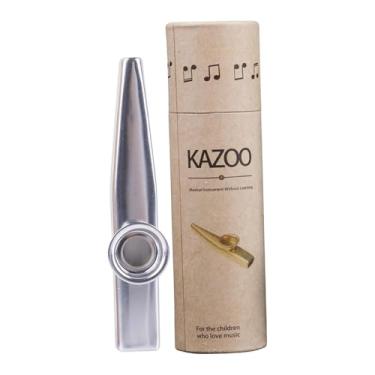 Imagem de harayaa Flauta Kazoo Flauta de Boca Guitarra Profissional Festa Lembrancinhas Brinquedo Adultos, Prata