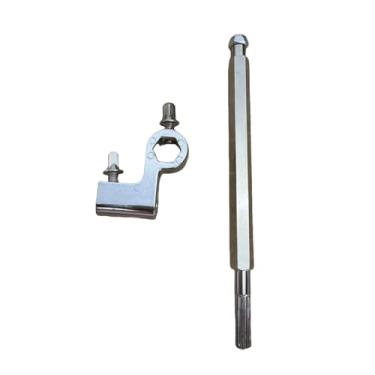 Imagem de menolana Corrente de pedal de bumbo, roda dentada, conector de came, haste, peças de instrumento de baterista, metal profissional, fácil instalação, peças de, com Clipe de Prata