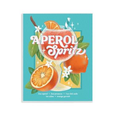 Imagem de Stupell Industries Refrescante Retro Aperol & Recipe Wall Plaque Art Design por Courtney Morgenstern, 14 x 11