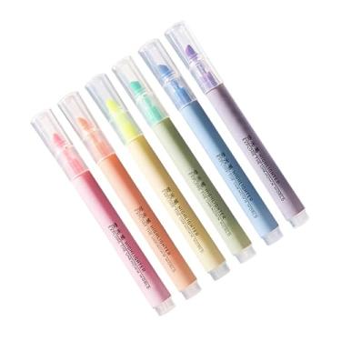 Imagem de GZBABY Caneta marcadora, marca-texto com ponta de cinzel, 6 cores vivas