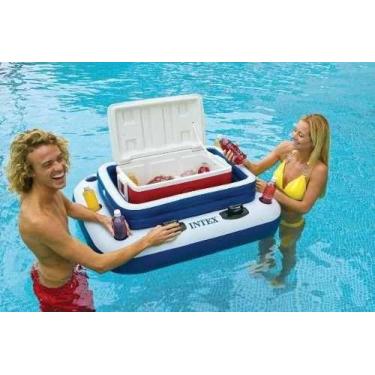 Imagem de Bar Cooler Refrigerador Flutuante Intex Familiar GRANDE 72 Latas 58821