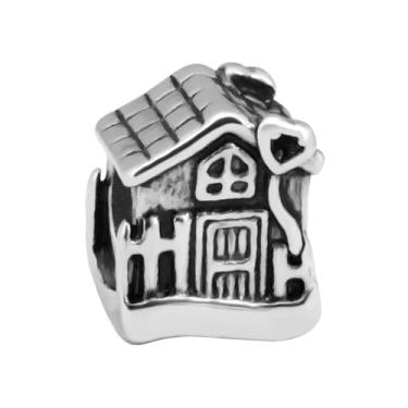 Imagem de BlingNuts Contas de casa femininas I Love Family Home Charm compatível com pingentes Pandora Pulseiras Joias de aniversário Presentes